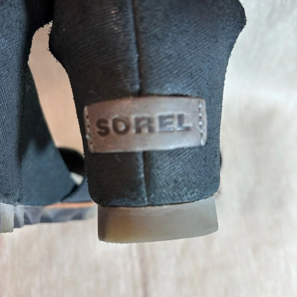SOREL Sz 8.5 Joanie Wedges Peep Toe Ankle Strap  Zipper Velcro Closure Sandals - Picture 8 of 10